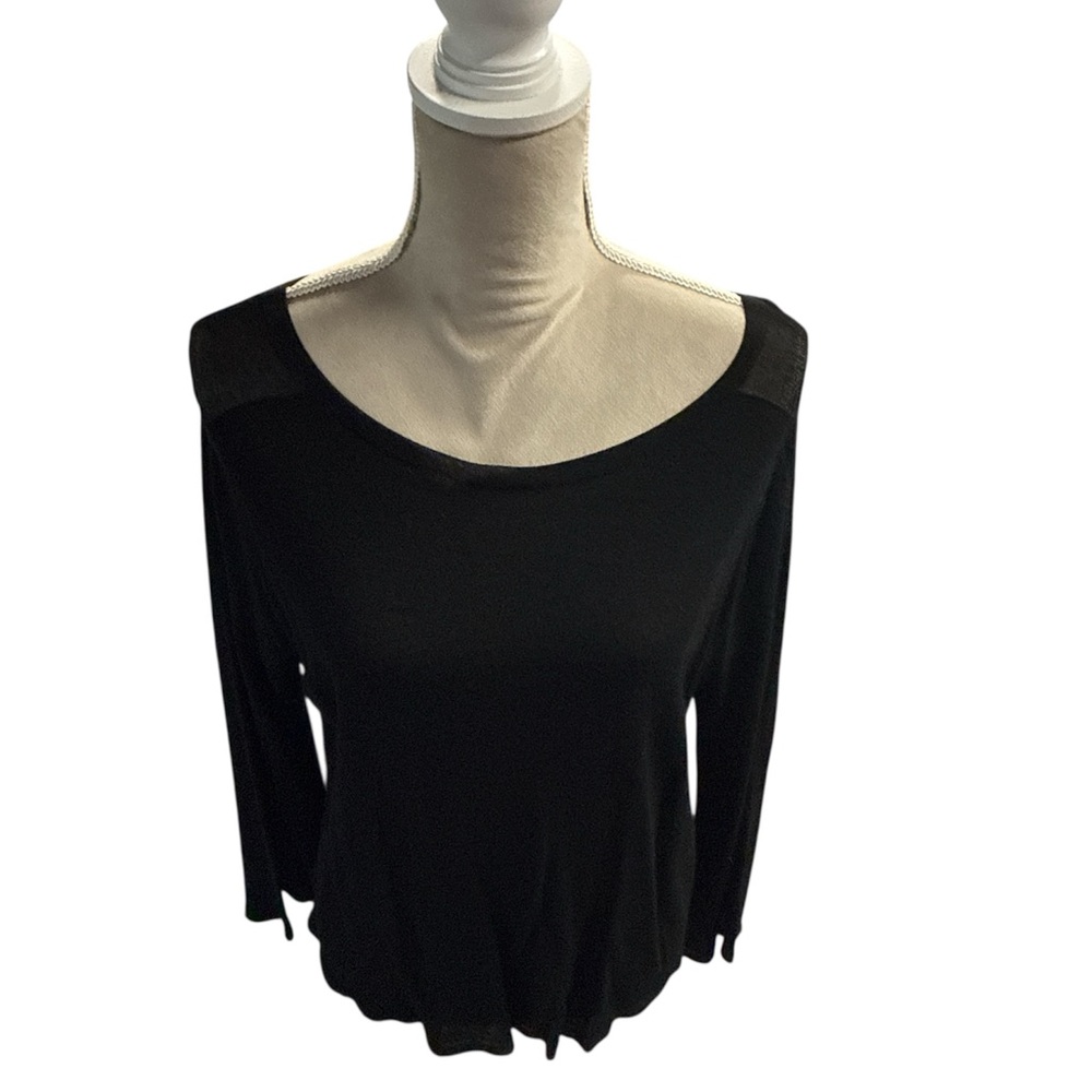 Eileen Fisher Black Long Sleeve knit Top